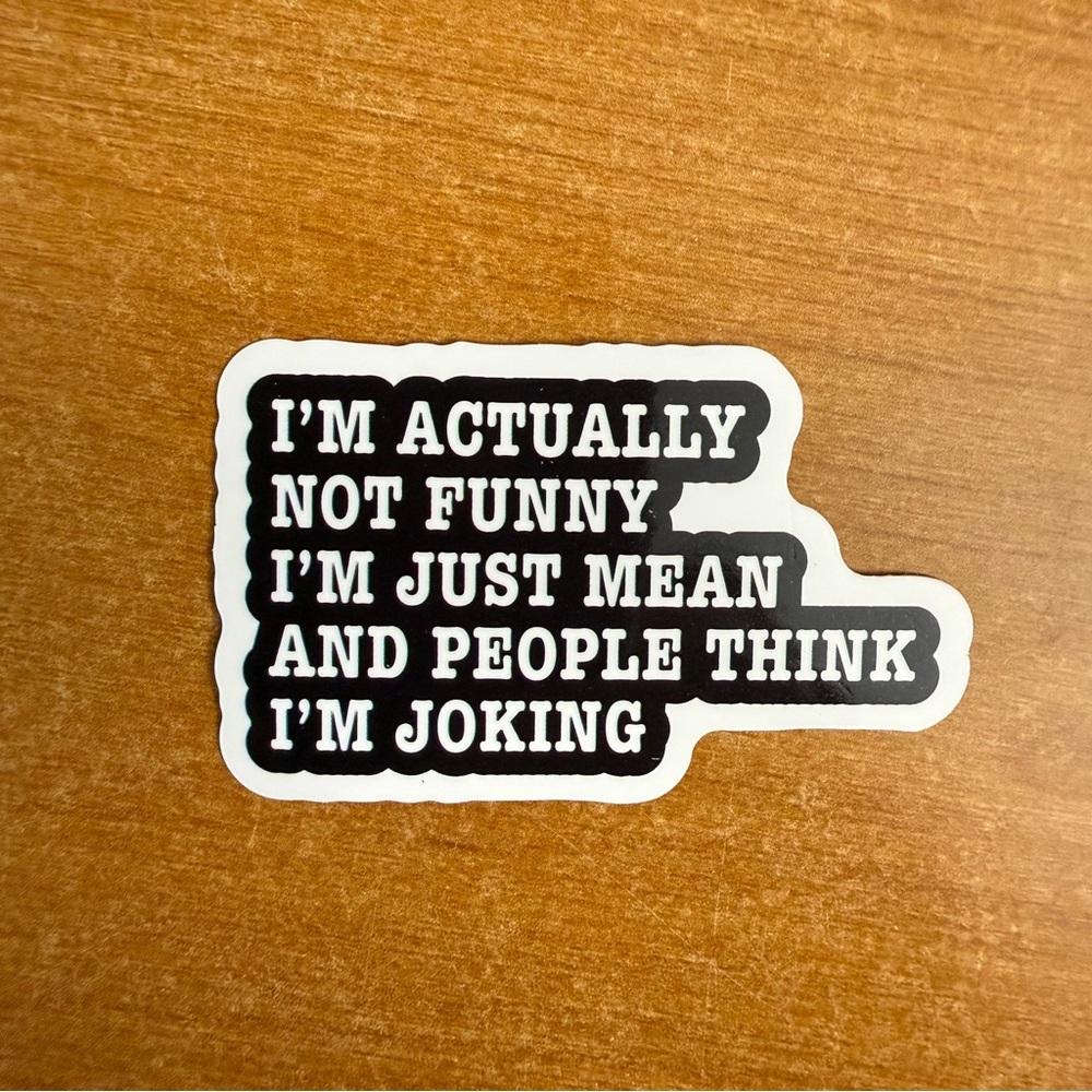 Black and White Funny‎ Sticker